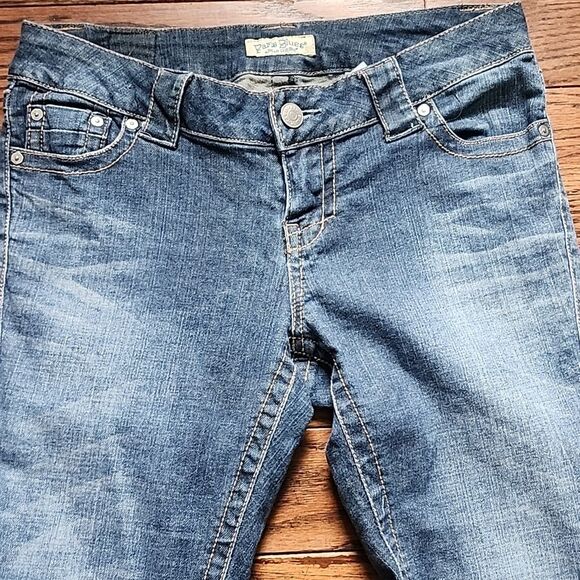 PARIS BLUES Vintage Bootcut Jeans Size 9 Y2K Trendy Low Rise 2000s 90s Trendy - Picture 2 of 10